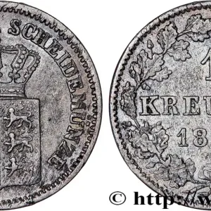ALLEMAGNE - WURTEMBERG 1 Kreuzer Charles Ier 1867 Stuttgart fwo_756595 Monde Paiement Sécurisé