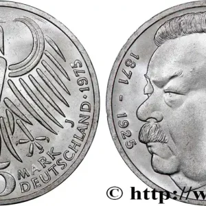 Authentique ALLEMAGNE 5 Mark Proof Friedrich Ebert 1975 Hambourg fwo_756793 Monde