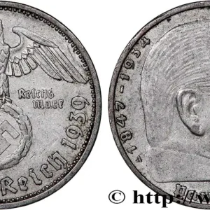 Acheter Direct ALLEMAGNE 2 Reichsmark Maréchal Paul von Hindenburg 1939 Berlin fwo_756795 Monde