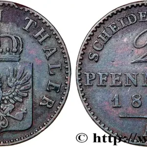 ALLEMAGNE - PRUSSE 2 Pfenninge Royaume de Prusse 1858 Berlin fwo_757034 Monde Paiement Sécurisé