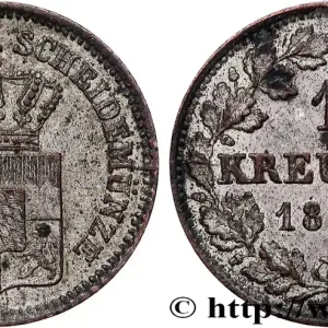 ALLEMAGNE - BAVIÈRE 1 Kreuzer armes couronnées de Bavière 1862 fwo_758648 Monde Prix Promo