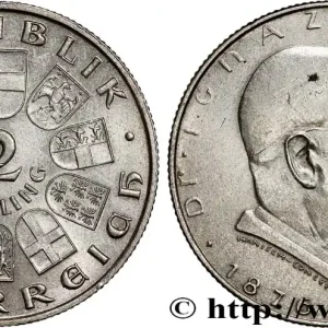 Expédié Aujourd’hui AUTRICHE 2 Schilling mort du Dr Ignaz Seipel, Chancelier et créateur du Schilling 1933 fwo_745222 Monde