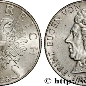 Soldes AUTRICHE 2 Schilling 200e anniversaire de la mort du Prince Eugène de Savoie 1936 fwo_745225 Monde
