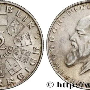 AUTRICHE 2 Schilling 100e anniversaire naissance du Dr Theodor Billroth, chirurgien du pharynx et de l'estomac 1929 fwo_745227 Monde Prix Cassé