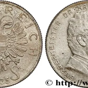 AUTRICHE 2 Schilling 25e anniversaire de la mort du Dr Karl Lueger, ancien maire de Vienne 1935 fwo_745264 Monde Commander Maintenant