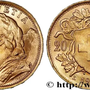 Nouveauté OR, PALLADIUM ET PLATINE INVESTISSEMENT 20 Francs "Vreneli" 1935 Berne fwo_732426 Monde