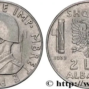 Acheter En Ligne ALBANIE 2 Lek Victor-Emmanuel III d’Italie 1939 Rome fwo_744230 Monde
