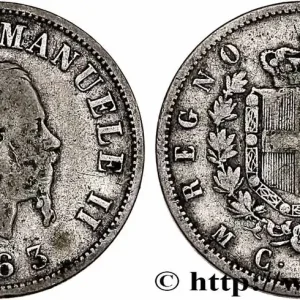 Retour Gratuit ITALIE 50 Centesimi Victor Emmanuel II type à l’écu 1863 Milan fwo_748874 Monde