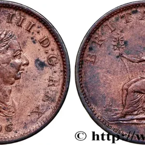 Solde GRANDE-BRETAGNE - GEORGES III 1/2 Penny tête laurée 1806 Soho fwo_751837 Monde