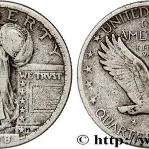 ÉTATS-UNIS D'AMÉRIQUE 1/4 Dollar Liberty 1918 San Francisco fwo_751879 Monde En Vogue