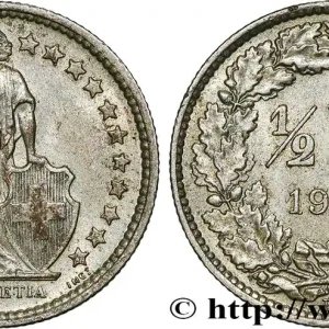 SUISSE 1/2 Franc Helvetia 1957 Berne - B fwo_755811 Monde Dernière Chance