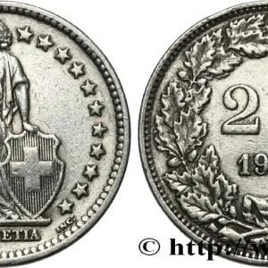 SUISSE 2 Francs Helvetia 1946 Berne fwo_755843 Monde Fait Main