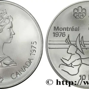 CANADA 10 Dollars JO Montréal 1976 voile 1975 fwo_758197 Monde Gros Lot