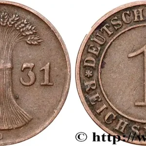 Meilleure Qualité ALLEMAGNE 1 Reichspfennig 1931 Munich fwo_758510 Monde