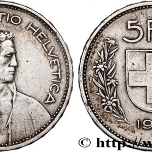 Artisanat SUISSE 5 Francs Berger des Alpes 1932 Berne fwo_758542 Monde