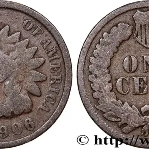 Solde ÉTATS-UNIS D'AMÉRIQUE 1 Cent tête d’indien, 3e type 1906 Philadelphie fwo_758623 Monde