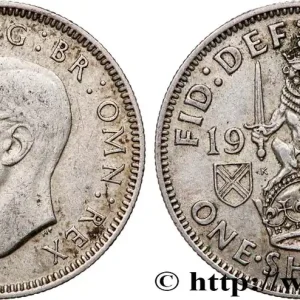 ROYAUME-UNI 1 Shilling Georges VI “Scotland reverse” 1945 fwo_758628 Monde Populaire
