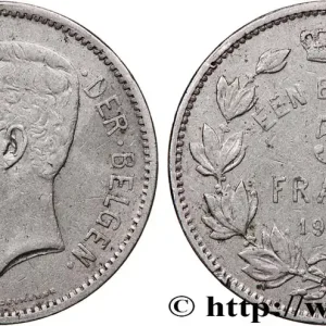 Prix Cassé BELGIQUE 5 Frank - 1 Belga Albert Ier légende Flamande 1931 fwo_758644 Monde