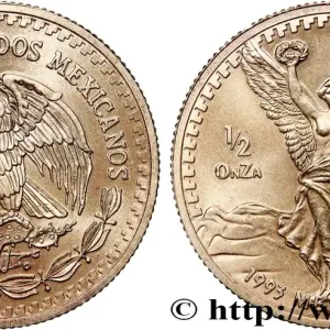 Meilleure Vente MEXIQUE 1/2 Once Victoire ailée dorée 1993 Mexico fwo_758712 Monde