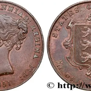 Soldes JERSEY 1/13 Shilling Reine Victoria 1851 fwo_758744 Monde