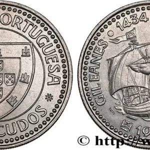 Original PORTUGAL 100 Escudos Découverte du Cap Bojador en 1434 par Gil Eanes, voilier 1987 Lisbonne fwo_690156 Monde