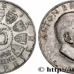 AUTRICHE 25 Schilling le compositeur Anton Bruckner 1962 fwo_725784 Monde Retour Gratuit