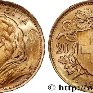 Top Qualité OR, PALLADIUM ET PLATINE INVESTISSEMENT 20 Francs "Vreneli" 1935 Berne fwo_732428 Monde