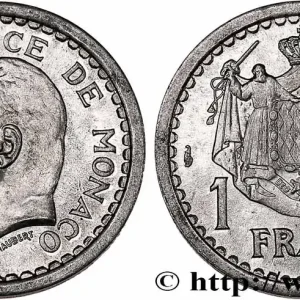 MONACO 1 Franc Louis II (1943) Paris fwo_736612 Monde Réduction