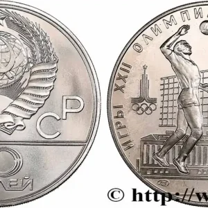 RUSSIE - URSS 10 Roubles Jeux Olympiques de Moscou, Volley-ball 1979 Léningrad fwo_747629 Monde Soldes