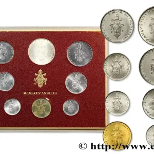 Exclusif VATICAN ET ÉTATS PONTIFICAUX Série 8 monnaies Paul VI an XII 1974 Rome fwo_747987 Monde