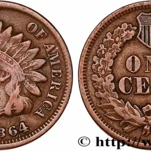 ÉTATS-UNIS D'AMÉRIQUE 1 Cent tête d’indien, 2e type 1864 fwo_748280 Monde Achat Immédiat