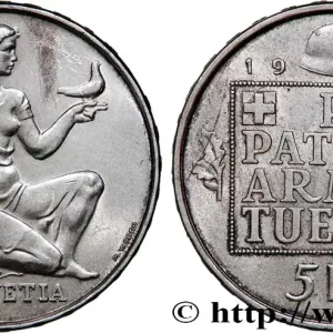 SUISSE 5 Francs fond pour l’armement 1936 Berne fwo_751843 Monde Artisanat