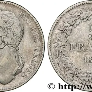 BELGIQUE 5 Francs Léopold Ier tête laurée 1849 fwo_751966 Monde Prix Promo