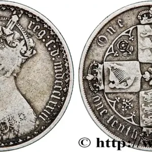 Paiement Sécurisé ROYAUME-UNI 1 Florin Victoria couronnée style gothique 1873 Londres fwo_752107 Monde