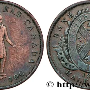 Nouveauté CANADA 1/2 Penny Province du Bas Canada 1837 Boulton & Watt fwo_752137 Monde