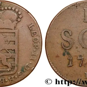 Offre Spéciale LUXEMBOURG 1 Sol emblème frappe au nom de Léopold II 1790 Günzburg fwo_752140 Monde