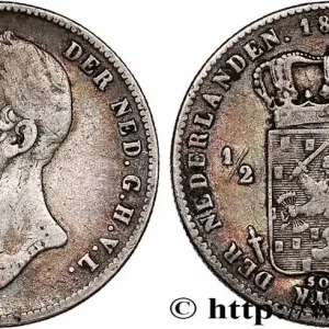 Commander Vite PAYS-BAS 1/2 Gulden Guillaume II 1848 Utrecht fwo_760129 Monde
