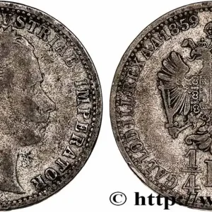 Offre Limitée AUTRICHE 1/4 Florin François-Joseph 1859 Vienne fwo_760170 Monde