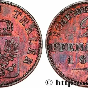 Meilleure Qualité ALLEMAGNE - PRUSSE 2 Pfenninge Royaume de Prusse écu à l’aigle 1856 Berlin fwo_760171 Monde