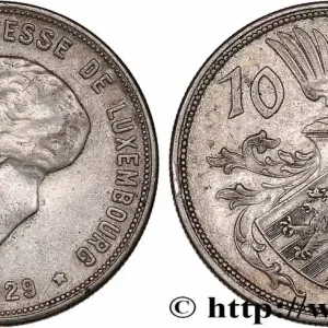 Exclusif LUXEMBOURG 10 Francs Grande-Duchesse Charlotte 1929 fwo_760279 Monde