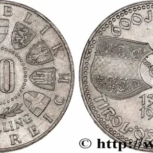 AUTRICHE 50 Schilling 600e anniversaire de l’union avec le Tyrol 1963 fwo_725905 Monde Petit Prix