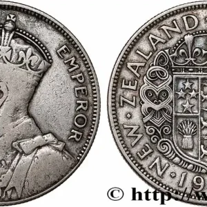NOUVELLE-ZÉLANDE 1/2 Crown Georges V 1933 fwo_746942 Monde Original