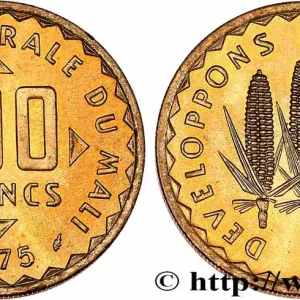 MALI 100 Francs épis de mais 1975 Paris fwo_753602 Monde Retour Gratuit