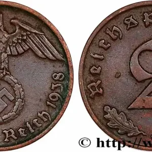 ALLEMAGNE 2 Reichspfennig 1938 Hambourg fwo_760377 Monde Prix Bas
