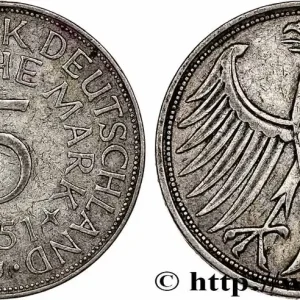 ALLEMAGNE 5 Mark aigle 1951 Hambourg - J fwo_760579 Monde Expédition Rapide