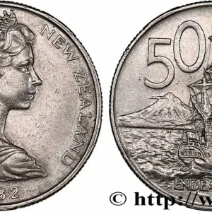 En Vogue NOUVELLE-ZÉLANDE 50 Cents Elisabeth II / trois-mats Endeavour 1982 Ottawa fwo_760994 Monde