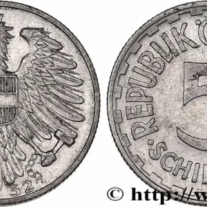 Prix Réduit AUTRICHE 5 Schilling aigle 1952 fwo_761157 Monde