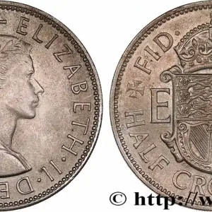 ROYAUME-UNI 1/2 Crown Élisabeth II 1963 fwo_761158 Monde Offre Du Jour