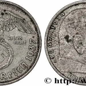 ALLEMAGNE 2 Reichsmark Maréchal Paul von Hindenburg 1937 Berlin fwo_761249 Monde Tendance