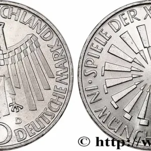 ALLEMAGNE 10 Mark XXe J.O. Munich “IN MÜNCHEN” 1972 Munich fwo_761272 Monde Top Qualité